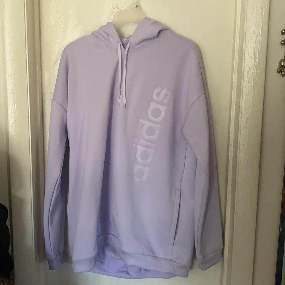Adidas lilac purple hoodie - worn 1 times size L great shape